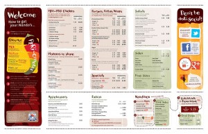 nandos menu