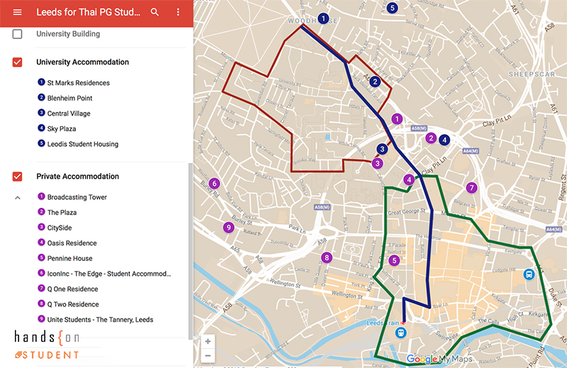 แผนที่เมือง leeds